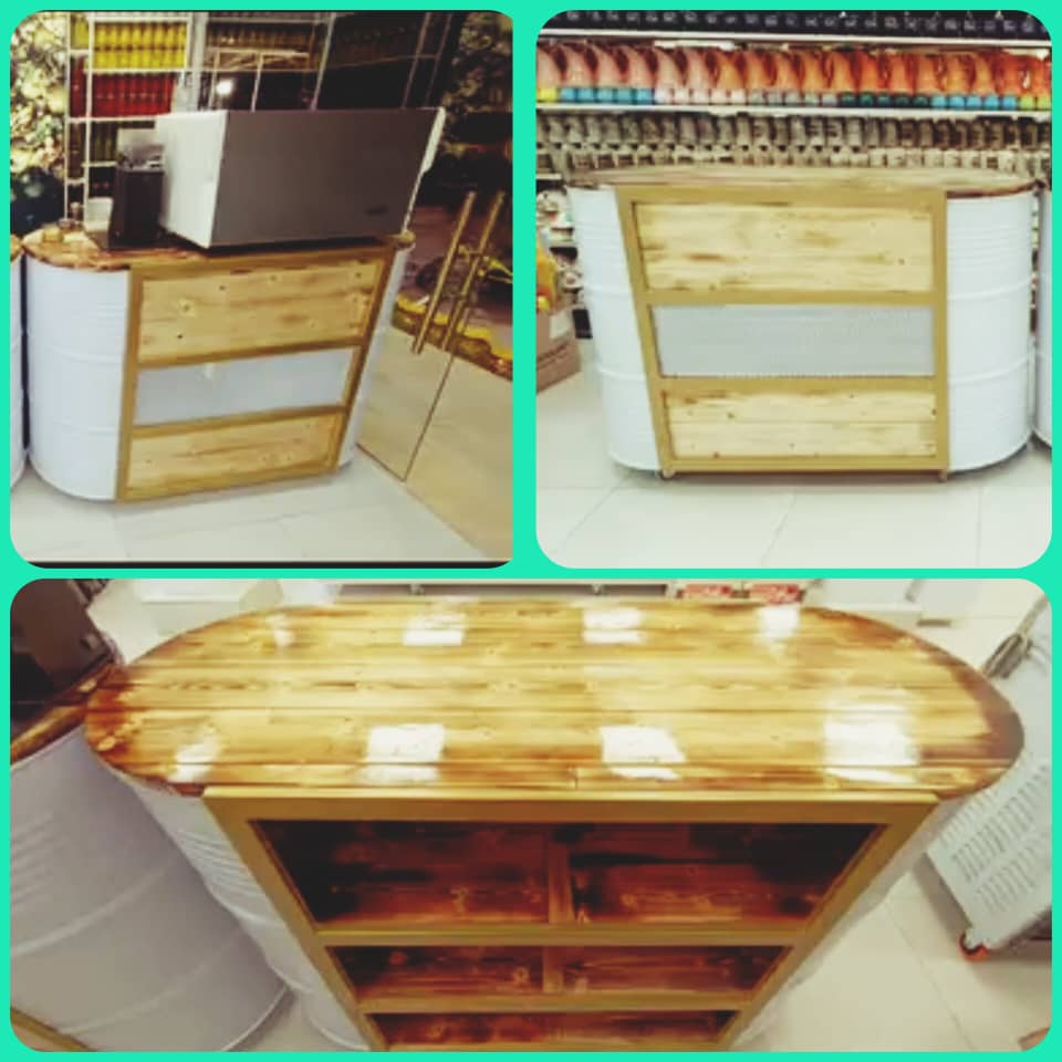 ساخت صندلی بشکه ای فلزی دکور اهورا در امام زاده هاشم رشت